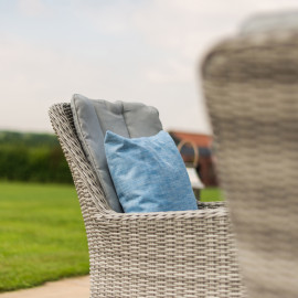 Oxford 6 Seat Round Fire Pit Dining Set with Venice Chairs and Lazy Susan Oxford 6 Seat Round Fire Pit Dining Set with Venice Chairs and Lazy Susan