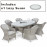 Oxford 6 Seat Oval Ice Bucket Dining Set with Heritage Chairs Lazy Susan
