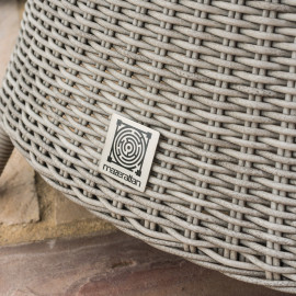 Oxford 6 Seat Oval Ice Bucket Dining Set with Heritage Chairs Lazy Susan