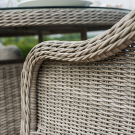 Oxford 6 Seat Oval Ice Bucket Dining Set with Heritage Chairs Lazy Susan