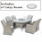 Oxford 6 Seat Oval Ice Bucket Dining Set with Venice Chairs Lazy Susan