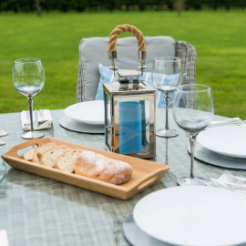 Oxford 6 Seat Oval Ice Bucket Dining Set with Venice Chairs Lazy Susan Oxford 6 Seat Oval Ice Bucket Dining Set with Venice Chairs Lazy Susan