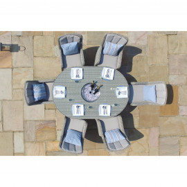 Oxford 6 Seat Oval Ice Bucket Dining Set with Venice Chairs Lazy Susan Oxford 6 Seat Oval Ice Bucket Dining Set with Venice Chairs Lazy Susan