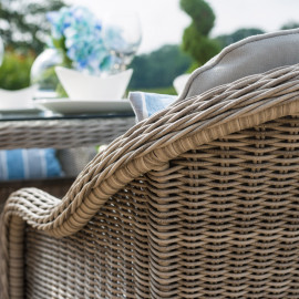 Oxford 8 Seat Round Ice Bucket Dining Set with Heritage Chairs Lazy Susan