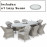 Oxford 8 Seat Oval Ice Bucket Dining Set with Heritage Chairs Lazy Susan