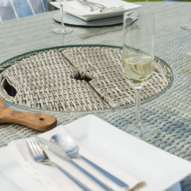 Oxford 8 Seat Oval Ice Bucket Dining Set with Heritage Chairs Lazy Susan Oxford 8 Seat Oval Ice Bucket Dining Set with Heritage Chairs Lazy Susan