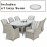 Oxford 8 Seat Oval Ice Bucket Dining Set with Venice Chairs Lazy Susan