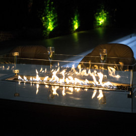 Oxford 8 Seat Oval Fire Pit Dining Set with Heritage Chairs