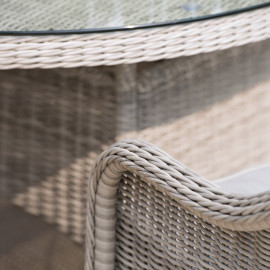 Oxford 8 Seat Oval Fire Pit Dining Set with Heritage Chairs