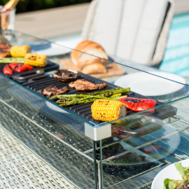 Oxford 8 Seat Oval Fire Pit Dining Set with Venice Chairs Oxford 8 Seat Oval Fire Pit Dining Set with Venice Chairs