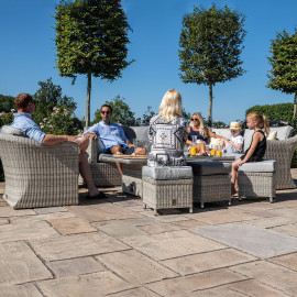 Oxford Deluxe Corner Dining Set with Rising Table and Armchair Oxford Deluxe Corner Dining Set with Rising Table and Armchair