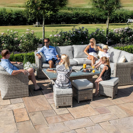 Oxford Deluxe Corner Dining Set with Rising Table and Armchair Oxford Deluxe Corner Dining Set with Rising Table and Armchair