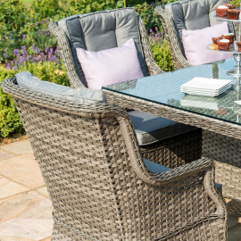 Victoria 6 Seat Rectangle Dining Set with Square Chairs Victoria 6 Seat Rectangle Dining Set with Square Chairs