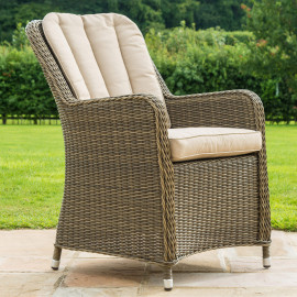 Winchester 6 Seat Round Fire Pit Dining Set with Venice Chairs and Lazy Susan Winchester 6 Seat Round Fire Pit Dining Set with Venice Chairs and Lazy Susan