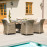 Winchester 6 Seat Oval Fire Pit Dining Set with Venice Chairs