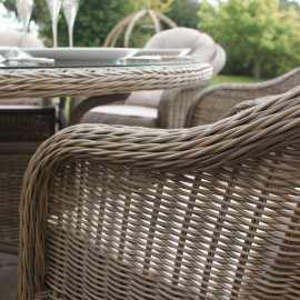 Winchester 8 Seat Oval Fire Pit Dining Set with Heritage Chairs Winchester 8 Seat Oval Fire Pit Dining Set with Heritage Chairs