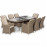 Winchester 8 Seat Oval Fire Pit Dining Set with Venice Chairs