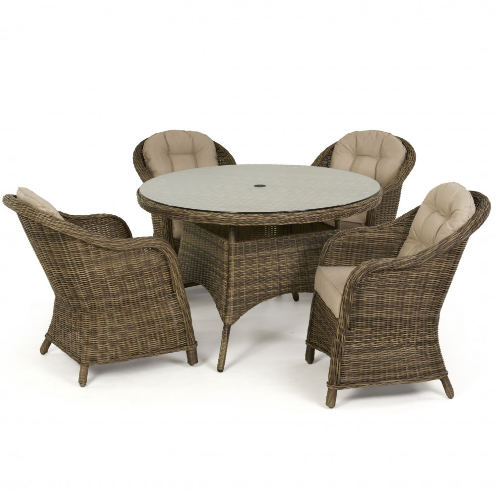 Winchester 4 Seat Round Dining Set with Heritage Chairs Winchester 4 Seat Round Dining Set with Heritage Chairs
