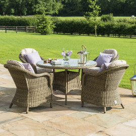 Winchester 4 Seat Round Dining Set with Heritage Chairs Winchester 4 Seat Round Dining Set with Heritage Chairs