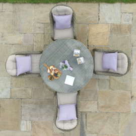 Winchester 4 Seat Round Dining Set with Heritage Chairs Winchester 4 Seat Round Dining Set with Heritage Chairs