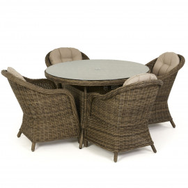 Winchester 4 Seat Round Dining Set with Heritage Chairs Winchester 4 Seat Round Dining Set with Heritage Chairs