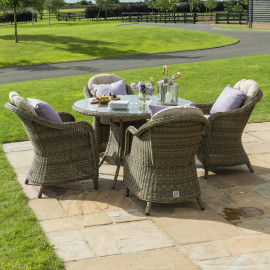 Winchester 4 Seat Round Dining Set with Heritage Chairs Winchester 4 Seat Round Dining Set with Heritage Chairs