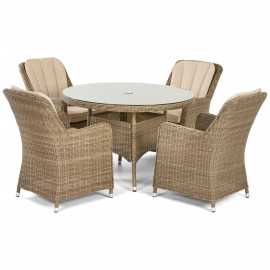 Winchester 4 Seat Round Dining Set with Venice Chairs Winchester 4 Seat Round Dining Set with Venice Chairs