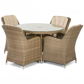 Winchester 4 Seat Round Dining Set with Venice Chairs Winchester 4 Seat Round Dining Set with Venice Chairs