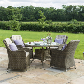 Winchester 4 Seat Round Dining Set with Venice Chairs Winchester 4 Seat Round Dining Set with Venice Chairs