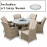 Winchester 6 Seat Round Ice Bucket Dining Set with Venice Chairs Lazy Susan