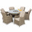 Winchester 6 Seat Round Ice Bucket Dining Set with Venice Chairs Lazy Susan
