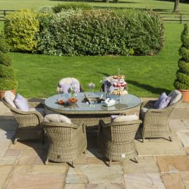 Winchester 6 Seat Oval Ice Bucket Dining Set with Heritage Chairs Lazy Susan Winchester 6 Seat Oval Ice Bucket Dining Set with Heritage Chairs Lazy Susan