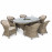 Winchester 6 Seat Oval Ice Bucket Dining Set with Heritage Chairs Lazy Susan
