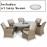 Winchester 6 Seat Oval Ice Bucket Dining Set with Venice Chairs Lazy Susan
