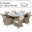 Winchester 8 Seat Round Ice Bucket Dining Set with Heritage Chairs Lazy Susan