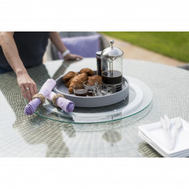 Winchester 8 Seat Round Ice Bucket Dining Set with Heritage Chairs Lazy Susan Winchester 8 Seat Round Ice Bucket Dining Set with Heritage Chairs Lazy Susan