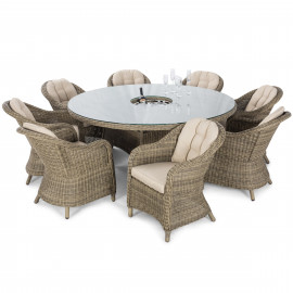 Winchester 8 Seat Round Ice Bucket Dining Set with Heritage Chairs Lazy Susan Winchester 8 Seat Round Ice Bucket Dining Set with Heritage Chairs Lazy Susan