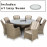 Winchester 8 Seat Round Ice Bucket Dining Set with Venice Chairs Lazy Susan