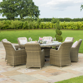 Winchester 8 Seat Round Ice Bucket Dining Set with Venice Chairs Lazy Susan Winchester 8 Seat Round Ice Bucket Dining Set with Venice Chairs Lazy Susan