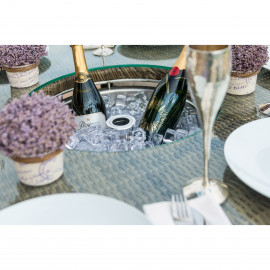 Winchester 8 Seat Round Ice Bucket Dining Set with Venice Chairs Lazy Susan Winchester 8 Seat Round Ice Bucket Dining Set with Venice Chairs Lazy Susan