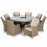 Winchester 8 Seat Round Ice Bucket Dining Set with Venice Chairs Lazy Susan