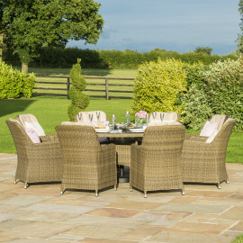 Winchester 8 Seat Round Ice Bucket Dining Set with Venice Chairs Lazy Susan Winchester 8 Seat Round Ice Bucket Dining Set with Venice Chairs Lazy Susan