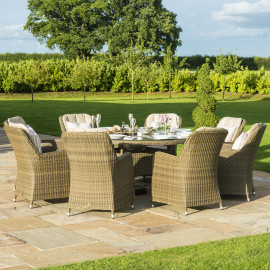 Winchester 8 Seat Round Ice Bucket Dining Set with Venice Chairs Lazy Susan Winchester 8 Seat Round Ice Bucket Dining Set with Venice Chairs Lazy Susan