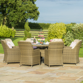 Winchester 8 Seat Round Ice Bucket Dining Set with Venice Chairs Lazy Susan Winchester 8 Seat Round Ice Bucket Dining Set with Venice Chairs Lazy Susan