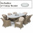 Winchester 8 Seat Oval Ice Bucket Dining Set with Heritage Chairs Lazy Susan