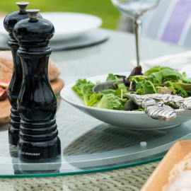 Winchester 8 Seat Oval Ice Bucket Dining Set with Heritage Chairs Lazy Susan