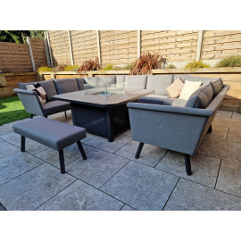 LUNA U shape sofa with gas firepit & ottoman LUNA U shape sofa with gas firepit & ottoman