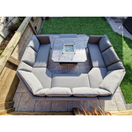 LUNA U shape sofa with gas firepit & ottoman LUNA U shape sofa with gas firepit & ottoman