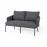 Marina 2 Seat Sofa Set / Charcoal