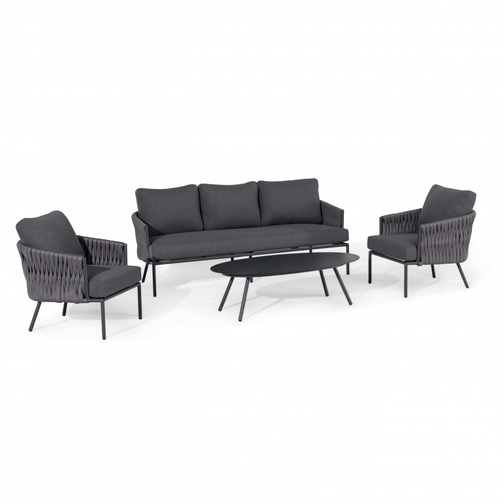 Marina 3 Seat Sofa Set / Charcoal Marina 3 Seat Sofa Set / Charcoal